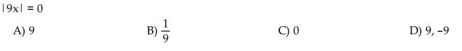 Solve the absolute value equation.