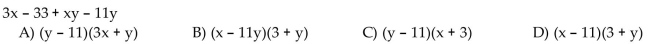 Factor the four-term polynomial by grouping.