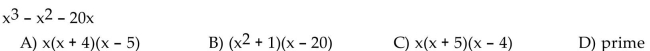 Factor the trinomial completely. If the polynomial cannot be factored, write prime.
