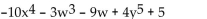 <strong>Find the degree of the following polynomial and determine whether it is a monomial, binomial, trinomial, or none of these. </strong> A) 5; trinomial B) 14; binomial C) 13; trinomial D) 5; none of these