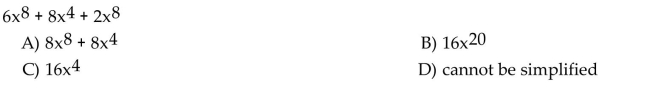 Simplify the following by combining like terms.