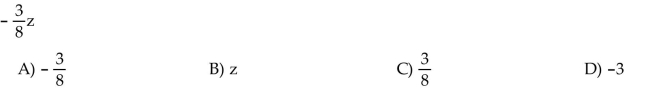 Identify the numerical coefficient of the term.