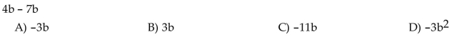 Simplify the expression by combining any like terms.