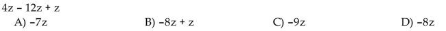 Simplify the expression by combining any like terms.