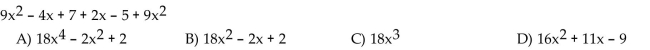 Simplify the expression by combining any like terms.