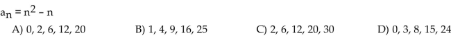 Write the first five terms of the sequence whose general term is given.