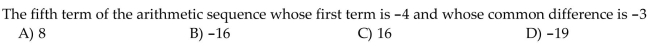 Find the indicated term of the sequence.