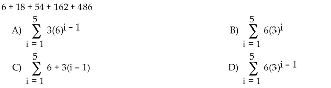 Write the series with summation notation.