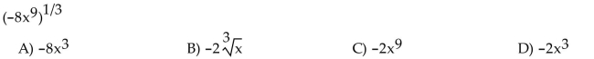 Use radical notation to write the expression. Simplify if possible.