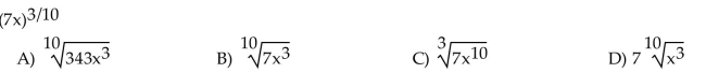 Use radical notation to write the expression. Simplify if possible.
