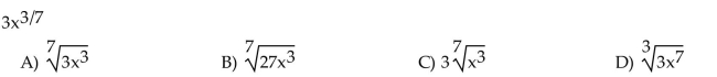 Use radical notation to write the expression. Simplify if possible.