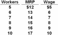 A firm is faced with the following schedules of employment,revenue,and wages. How many workers will be employed by the profit-maximizing firm?