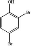 <strong>What is the IUPAC name of the following compound? </strong> A)2,4-dibromotoluene B)2,4-dibromophenol C)2,4-dibromoaniline D)4,6-dibromophenol