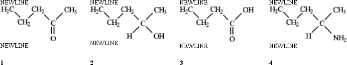 <strong>Among the following compounds which can function only as a Brønsted-Lowry base? </strong> A)1 B)2 C)3 D)4