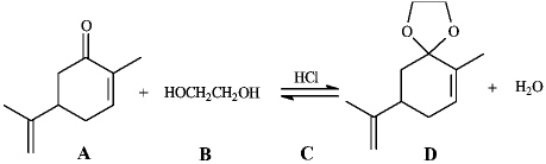<strong>Instructions: Consider the reaction below to answer the following question. Refer to instructions.The product of this reaction is called:</strong> A)an ylide B)an acetal C)a gem diol D)a hydrate