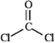 Draw all the lone pairs (nonbonding valence electrons)on the structure of phosgene,a poisonous gas once used as a chemical warfare agent.