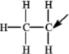<strong>The following species forms during an organic reaction. What is the formal charge on the carbon atom indicated by the arrow?</strong> A)0 B)+1 C)-1 D)+2 E)-2