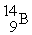 <strong>Boron-9 can be represented as</strong> A) <sup>.</sup> B) <sup>.</sup> C) <sup>.</sup> D) <sup>.</sup>