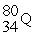 Identify the chemical symbol of element Q in   