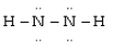 <strong>Which is the most acceptable electron dot structure for N<sub>2</sub>H<sub>2</sub>?</strong> A) B) C) H - N =N - H D)