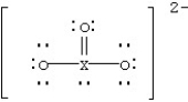 <strong>Identify the fourth-row element X that forms the ion. </strong> A)Ge B)As C)Se D)Kr