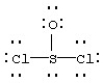 <strong>Assign formal charges to each atom in the resonance form for SOCl<sub>2</sub> given below. </strong> A)0 for Cl,0 for S,and 0 for O B)0 for Cl,+1 for S,and -1 for O C)-1 for Cl,+4 for S,and -2 for O D)-1 for Cl,-2 for S,and -2 for O