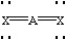 <strong>Based on VSEPR theory,which should have the smallest XAX bond angle?</strong> A) B) C) D)