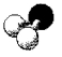 What is the geometry around the central atom in the following molecular model of NH<sub>2</sub><sup>-</sup>?