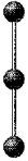 What is the geometry around the central atom in the following molecular model of I<sub>3</sub><sup>-</sup>?
