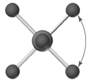Shown below is a model of SF<sub>6</sub> having an orientation in which one or more atoms are hidden from view.What is the indicated bond angle?