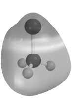 Electrostatic potential maps use color to portray the calculated electron distribution in a molecule.Atoms that are electron poor and carry a δ+ charge are shown in blue.Atoms that are electron rich and carry a δ- charge are shown in red.Atoms with little or no charge are shown in green.The electrostatic potential map of CH<sub>3</sub>Li below should show