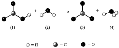In the following reaction the unshaded spheres represent H atoms. -Identify the Br∅nsted-Lowry acids.