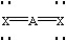 <strong>Based on VSEPR theory,which should have the smallest XAX bond angle?</strong> A) B) C) D)