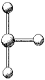 What are the bond angles in the following molecular model of BrF<sub>3</sub>?