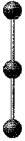 What is the bond angle in the following molecular model of XeF<sub>2</sub>?