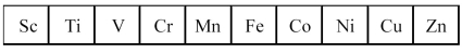<strong>The first transition series metals are shown below. Which has the lowest melting point?</strong> A)Sc B)V C)Mn D)Zn