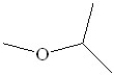 <strong>What is the systematic name of the following compound? </strong> A)2-methoxy propane B)2-ethoxy propane C)ethyl methyl ether D)diethyl ether