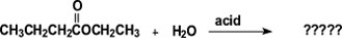 <strong>What are the major organic products of the reaction shown? </strong> A)CH<sub>3</sub>CH<sub>2</sub>CH<sub>2</sub>COOH + HOCH<sub>2</sub>CH<sub>3</sub> B)CH<sub>3</sub>CH<sub>2</sub>CH<sub>2</sub>COO<sup>-</sup> + <sup>+</sup>H<sub>2</sub>OCH<sub>2</sub>CH<sub>3</sub> C)CH<sub>3</sub>COOH + HOCH<sub>2</sub>CH<sub>2</sub>CH<sub>2</sub>CH<sub>3</sub> D)CH<sub>3</sub>CH<sub>2</sub>CH<sub>2</sub>CH<sub>2</sub>OH + CH<sub>3</sub>CH<sub>2</sub>OH E)CH<sub>3</sub>CH<sub>2</sub>CH<sub>2</sub>COOH + CH<sub>3</sub>COOH