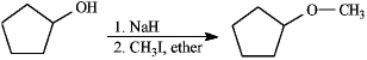 <strong>Instructions: Consider the reaction below to answer the following question. Refer to instructions. Mechanistically, the Williamson ether synthesis outlined above is:</strong> A) an E1 process B) an S<sub>N</sub>1 process C) an E2 process D) an S<sub>N</sub>2 process