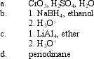 Instructions: Choose the best reagent(s) for carrying out the following conversions from the list provided below. Place the letter of the best choice in the blank. Reagents may be used more than once. Refer to instructions. _____
