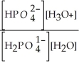 <strong>What is the correct Ka expression for the reaction below? H<sub>2</sub>PO<sub>4</sub><sup>-</sup>(aq)+ H<sub>2</sub>O(l) HPO<sub>4</sub><sup>2-</sup>(aq)+ H<sub>3</sub>O<sup>+</sup>(aq)</strong> A) B) C) D) E)