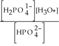<strong>What is the correct Ka expression for the reaction below? H<sub>2</sub>PO<sub>4</sub><sup>-</sup>(aq)+ H<sub>2</sub>O(l) HPO<sub>4</sub><sup>2-</sup>(aq)+ H<sub>3</sub>O<sup>+</sup>(aq)</strong> A) B) C) D) E)