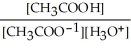 <strong>What is the correct Ka expression for the reaction below? CH<sub>3</sub>COOH(aq)+ H<sub>2</sub>O(l) CH<sub>3</sub>COO<sup>-</sup>(aq)+ H<sub>3</sub>O<sup>+</sup>(aq)</strong> A) B) C) D) E)