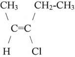 <strong>The name of the molecule shown is </strong> A)cis-3-chloro-2-pentene. B)trans-3-chloro-2-pentene. C)cis-3-chloro-3-pentene. D)trans-3-chloro-3-pentene. E)monochloro-2-cis-pentene.