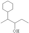 <strong>What is the line bond drawing for 2-phenyl-3-pentanol</strong> A) B) C) D) E)