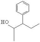 <strong>What is the line bond drawing for 2-phenyl-3-pentanol</strong> A) B) C) D) E)