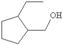 <strong>Which of the following is the bond line drawing for 2-ethyl-1-methylcyclopentanol?</strong> A) B) C) D) E)