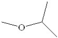 <strong>What is the systematic name of the following compound? </strong> A)2-methoxy propane B)2-ethoxy propane C)ethyl methyl ether D)diethyl ether