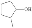 <strong>Which of the following is the line bond structure for the reduction of 2-methylcyclopentanone?</strong> A) B) C) D) E)