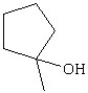 <strong>Which of the following is the line bond structure for the reduction of 2-methylcyclopentanone?</strong> A) B) C) D) E)